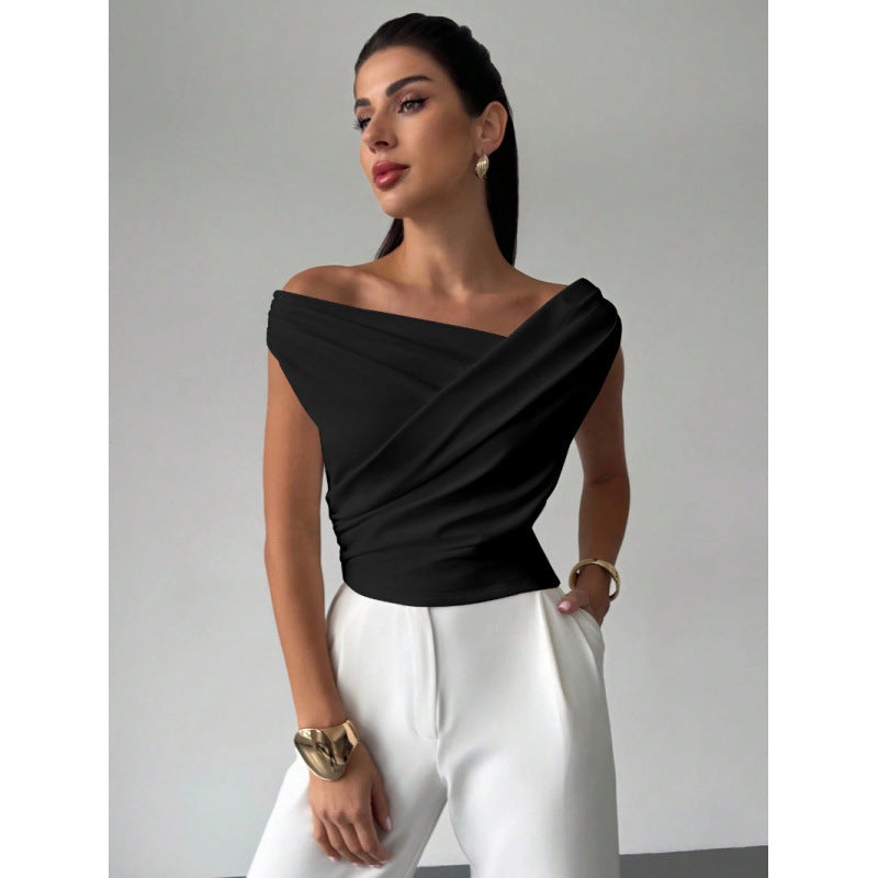 Damen Wickeloberteil mit weichem Stoff und elegantem Design EB