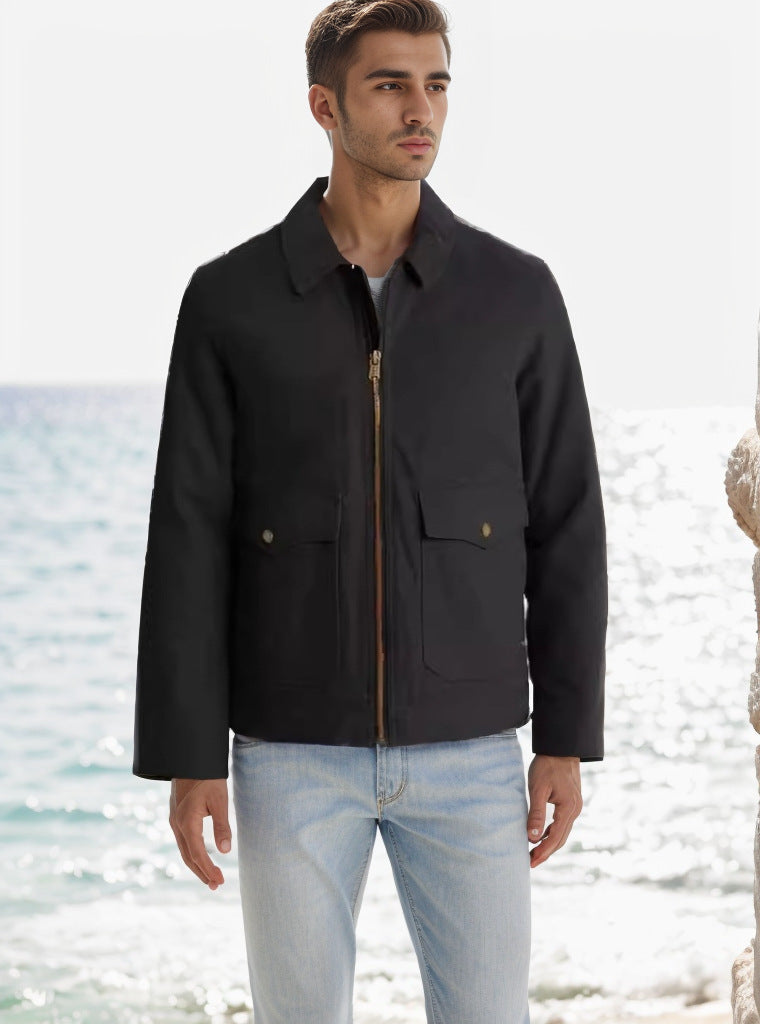 Herren moderne Utility-Jacke mit praktischen Taschen und robustem Außenmaterial EB