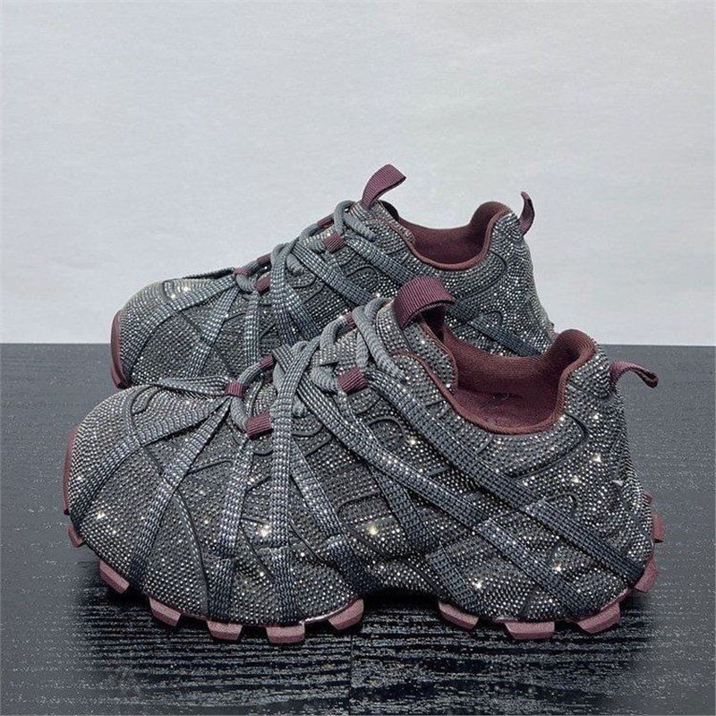 Damen modische Sneakers mit innovativem Textil-Design EB