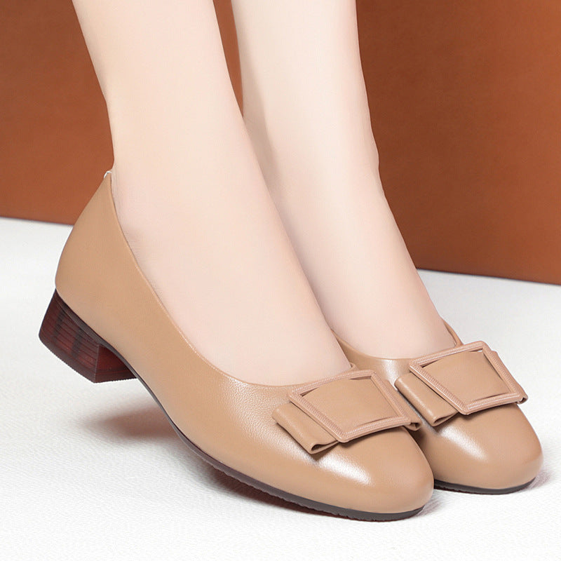 Damen Elegante Pumps mit modischem Schnallen-Detail und bequemem Blockabsatz EB
