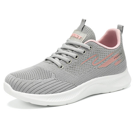 Damen Sportliche Sneakers mit atmungsaktiver Netzstruktur und dämpfender Sohle EB
