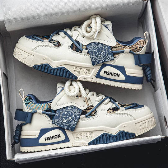 Damen modische Sneakers mit Kunstleder und auffälligen details EB