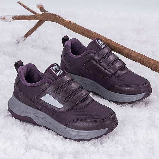 Damen Sportliche Sneakers mit praktischen Klettverschlüssen und wärmendem Innenfutter EB