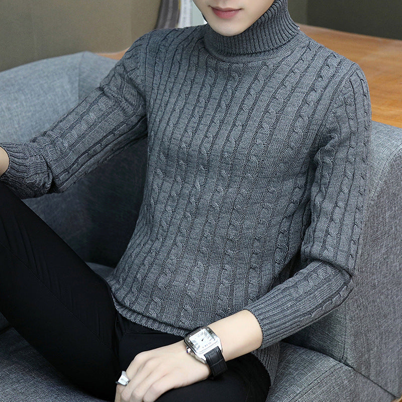 Herren Rollkragenpullover im stilvollen Rippstrickdesign EB