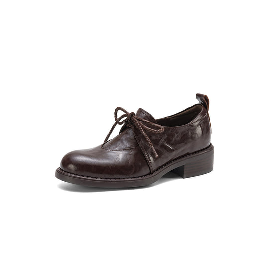 Damen Schnürschuhe aus hochwertigem Leder mit modischem Detail und Komfortsohle EB