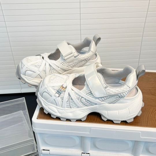 Damen Sportliche Lauf-Sneaker mit innovativem Klettverschluss und luftiger Mesh-Oberfläche EB