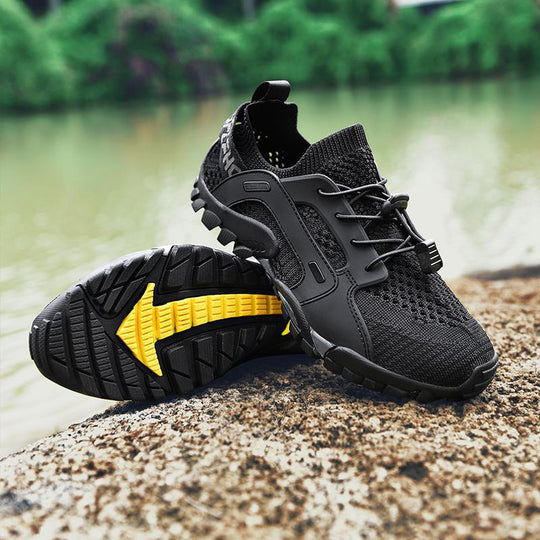 Damen Sportliche Freizeit-Sneaker mit atmungsaktivem Netzmaterial und rutschfester Sohle EB