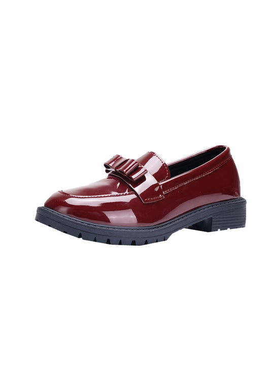 Damen Modische Loafers mit dekorativem Schleifchen EB
