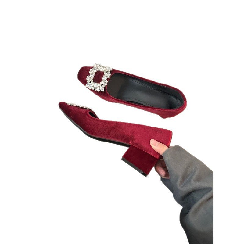 Damen elegante Flachschuhe mit funkelndem Strassbesatz EB