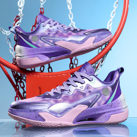 Damen Sportliche Basketball Sneakers mit stoßdämpfendem Fußbett und atmungsaktiver Obermaterialstruktur EB
