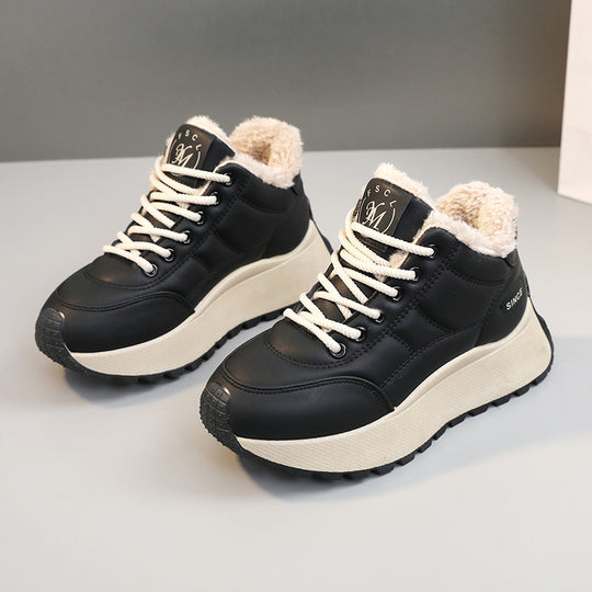 Damen gefütterte High-Top Sneakers mit rutschfester Sohle EB