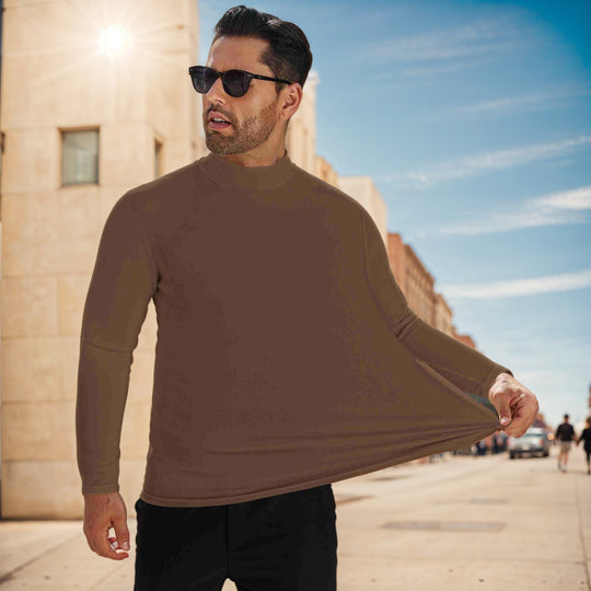 Herren Stehkragen Pullover Aus Weichem Baumwollmix EB