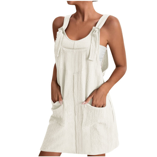 Damen Lässiger Jumpsuit mit praktischen Taschen und verstellbaren Trägern EB
