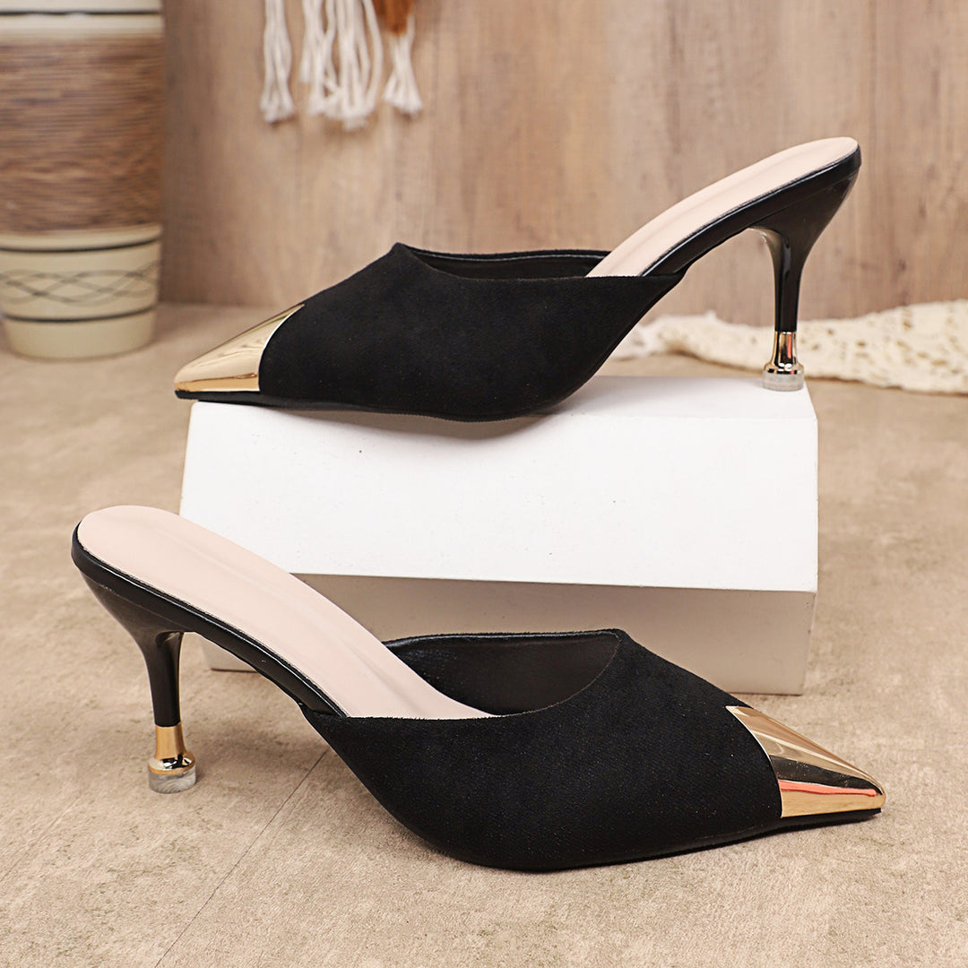 Damen Elegante Slingback-Heels mit markantem Metallspitze EB