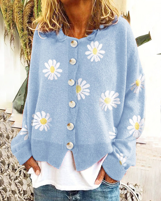 Damen modischer Blumensweater EB