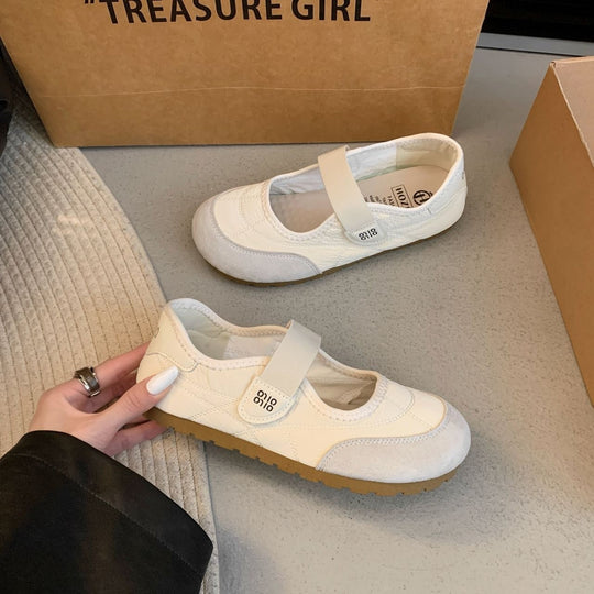 Damen Komfortable Ballerinas mit verstellbarem Riemen EB