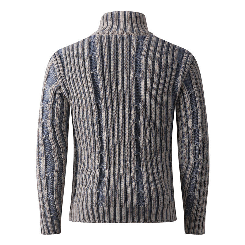Herren gestreifter Strickpullover EB
