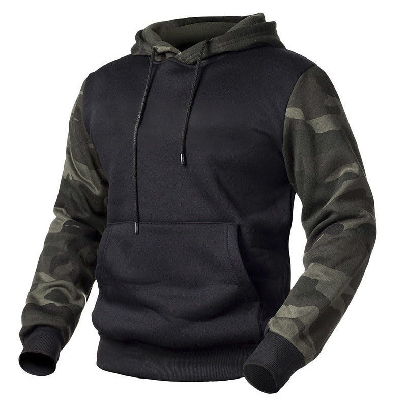 Herren Kapuzenpullover mit modernem Camouflage-Design und praktischen Taschen EB