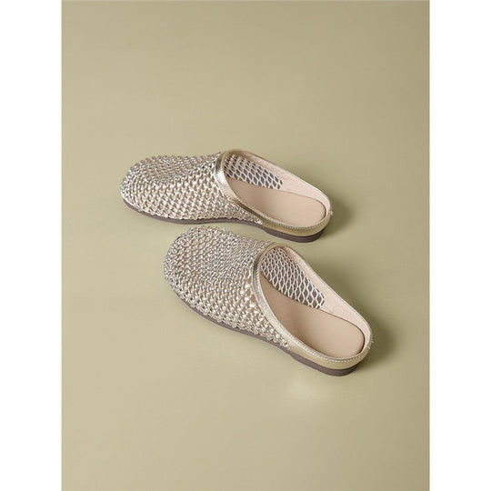 Damen elegante Mesh Clogs mit modischem Strassdesign EB