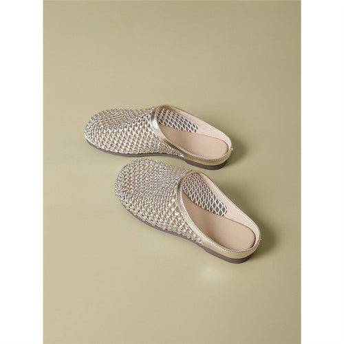 Damen elegante Mesh Clogs mit modischem Strassdesign EB