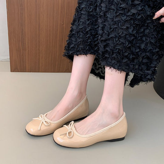 Damen Ballerinas mit dekorativer Schleifenapplikation und komfortablem Fußbett EB