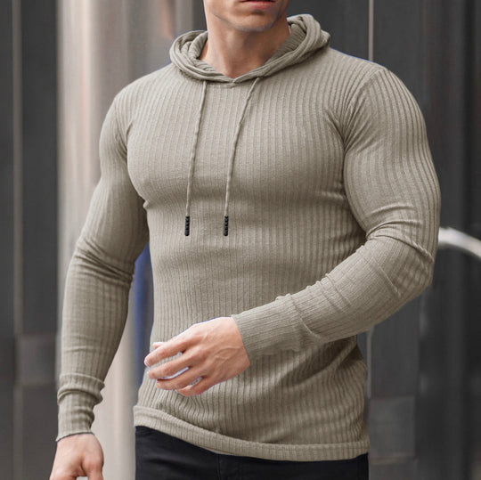 Herren Kapuzenpullover mit trendigem Rippdesign EB