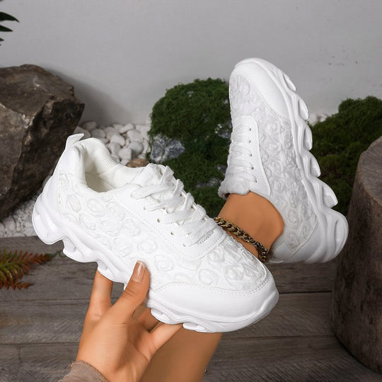 Damen Komfortable Sneaker mit floralem Design EB