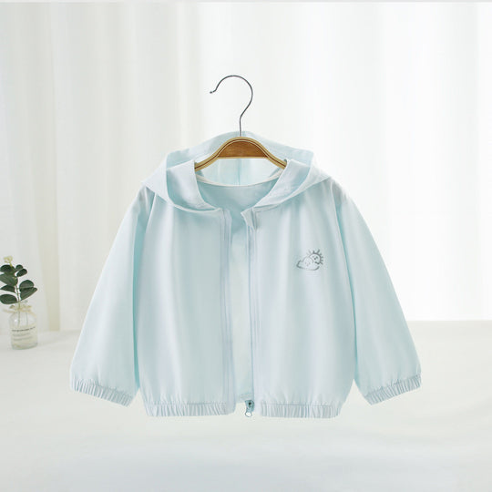 Unisex nan leichte atmungsaktive Kapuzen-Zip-Jacke mit elastischen Bündchen EB