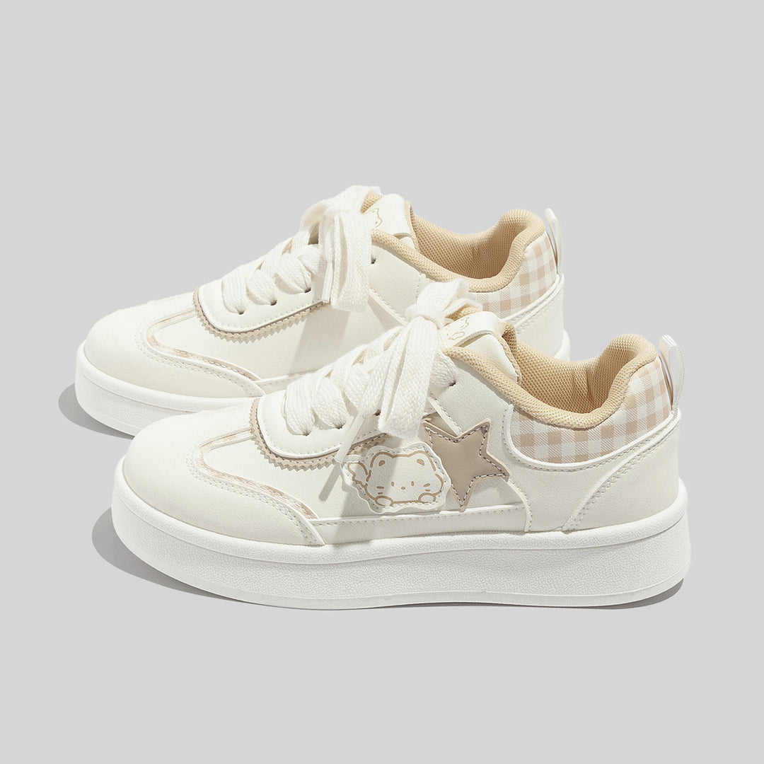 Damen Sneakers mit verspieltem Sternenmuster und weichem Innenfutter EB