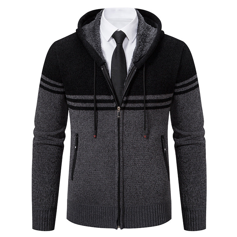 Herren modische Kapuzenjacke mit strukturiertem Design EB