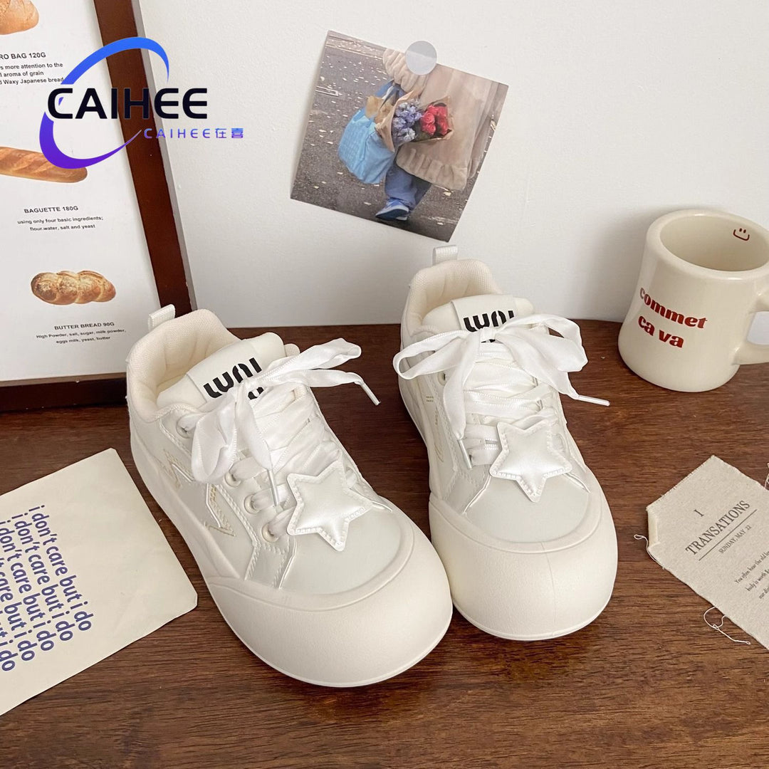 Damen Sportliche Sneakers mit modischem Design und dicker Laufsohle EB