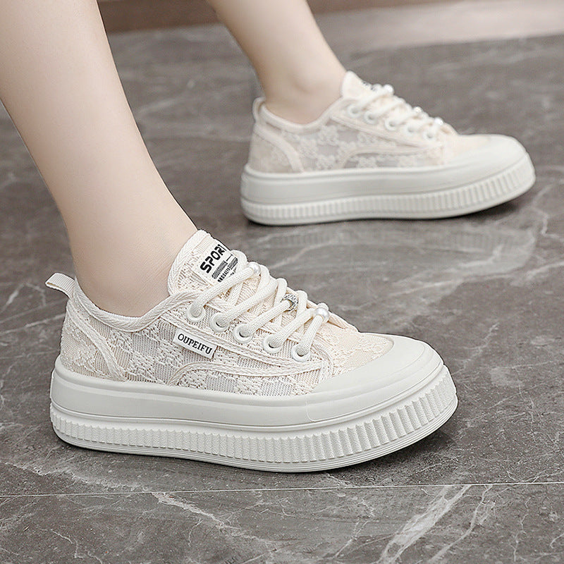Damen modische Sneaker mit atmungsaktivem Obermaterial und rutschfester Sohle EB
