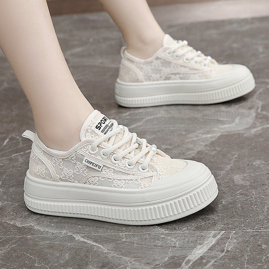 Damen modische Sneaker mit atmungsaktivem Obermaterial und rutschfester Sohle EB