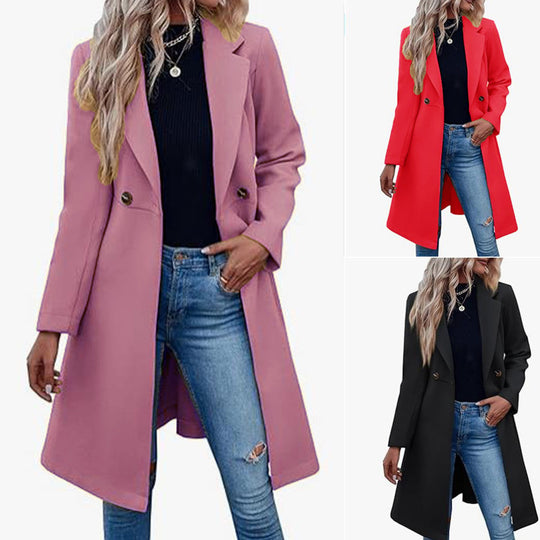 Damen Elegante und modische Langjacke EB