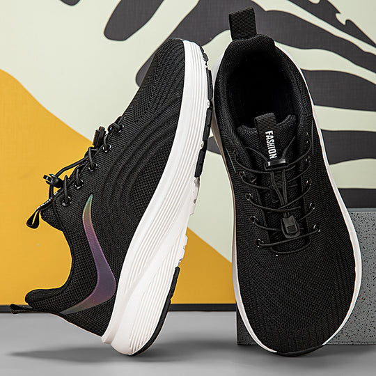 Damen sportliche Sneaker mit atmungsaktiver Oberflächenstruktur und rutschfester Sohle EB