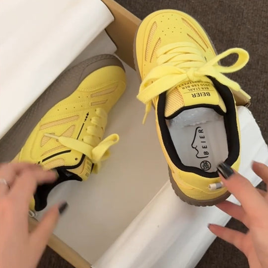 Damen Sportliche Lauf-Sneaker mit atmungsaktiver Mesh-Oberfläche und dämpfendem Sohlenprofil EB