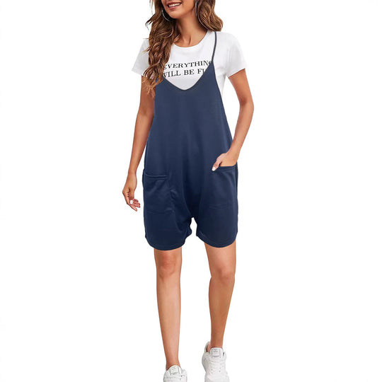 Damen trendiger Latzanzug mit praktischen Taschen EB