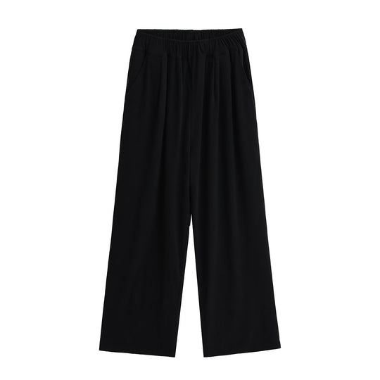 Damen Weite Chino-Hose mit elastischem Bund EB