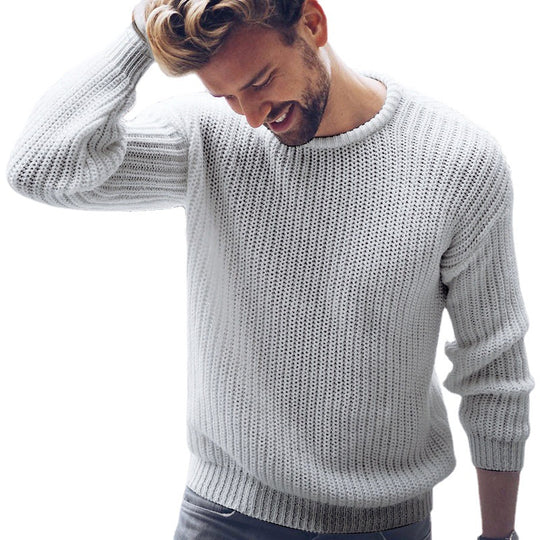 Herren lässiger Strickpullover mit modernen Strukturen EB