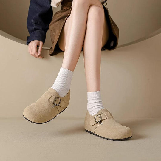 Damen Mollettenschuhe mit verstellbarem Riemen EB
