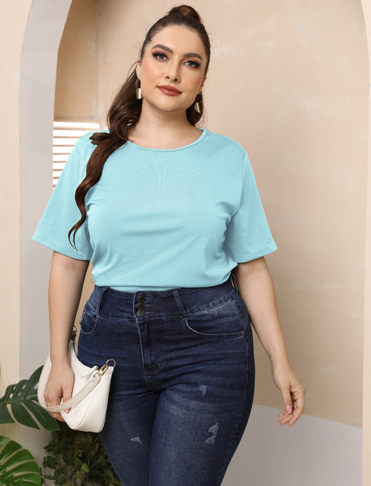Damen modisches Basic T-Shirt EB