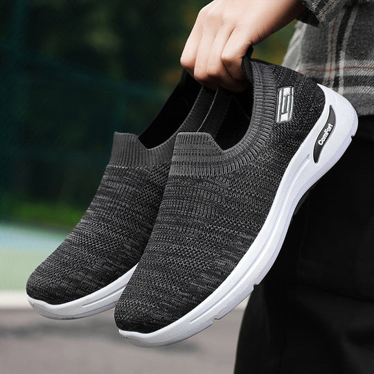 Damen Elastische Slip-On Laufschuhe mit atmungsaktiver Mesh-Oberfläche EB