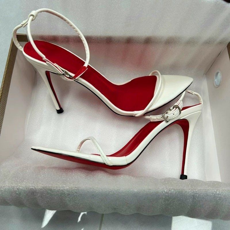 Damen High Heel Sandalen mit zartem Riemendesign EB