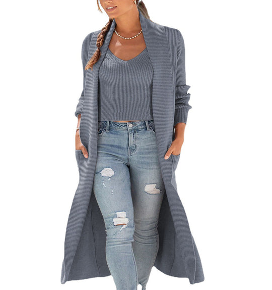 Damen Strickmantel mit elegantem offenen Schnitt EB
