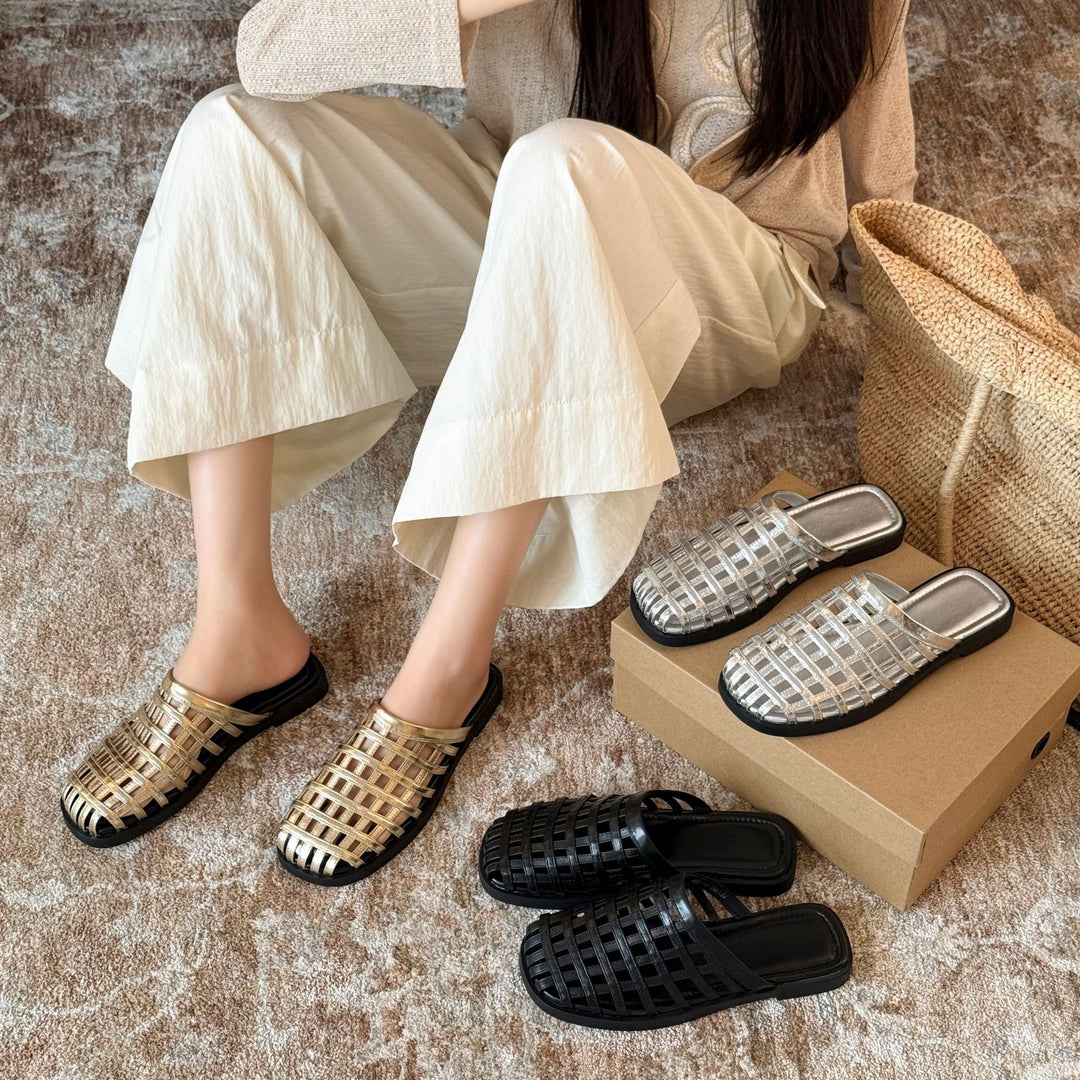 Damen Schicke Riemensandalen im modernen Flechtdesign EB