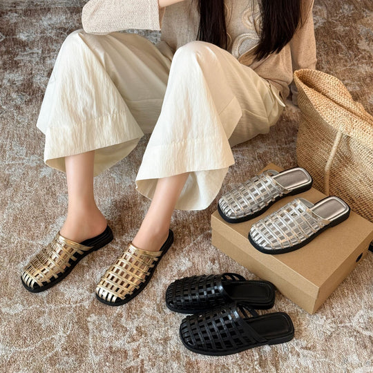 Damen Schicke Riemensandalen im modernen Flechtdesign EB