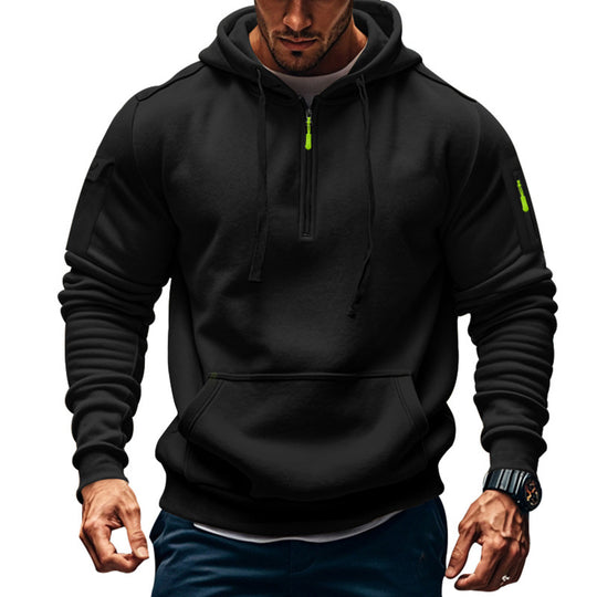 Herren Kapuzenpullover mit modernem Reißverschluss und praktischen Taschen EB