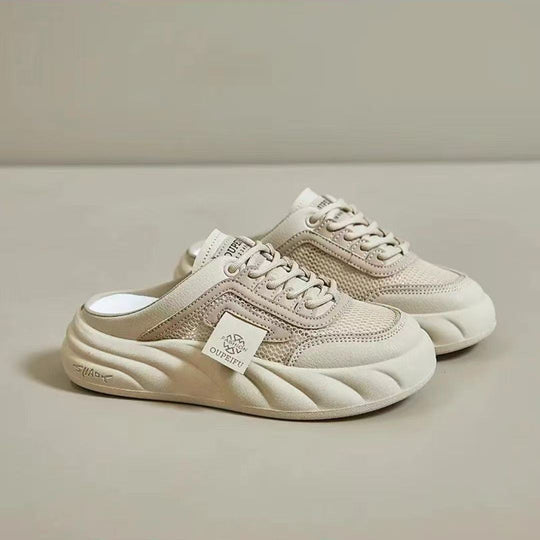 Damen Bequeme Slip-On Sneakers mit atmungsaktiver Mesh-Oberfläche EB