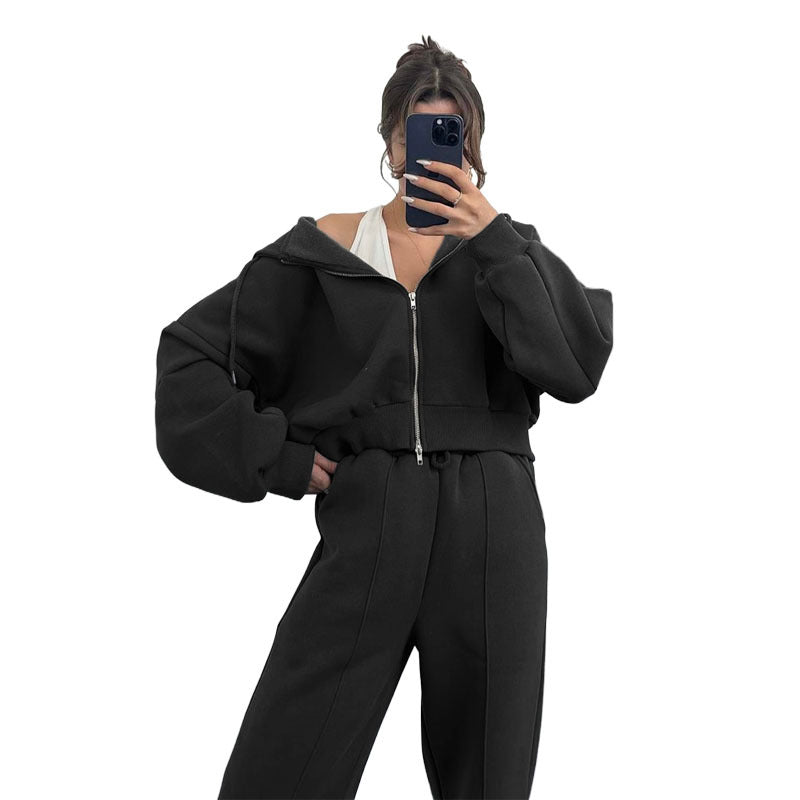 Damen oversized Kapuzenjacke mit hochwertigem Reißverschluss EB