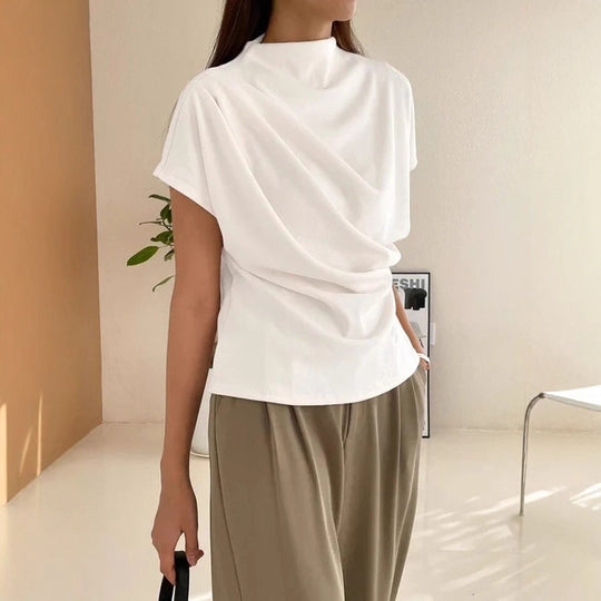 Damen Elegantes und lässiges Oberteil mit drapiertem Design EB